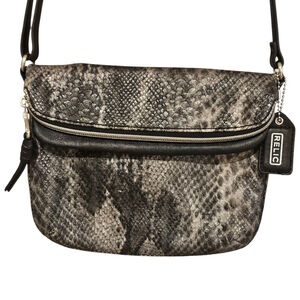 Relic by Fossil Crossbody Bag Snake Print Faux Leather Adjustable Strap Purse